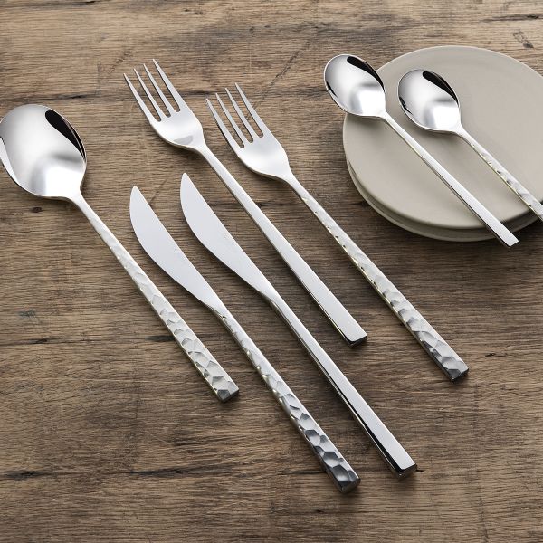 Набор столовых прибров 24 предмета, FUSE MARTELE HAMMERED, DEGRENNE, арт.236792