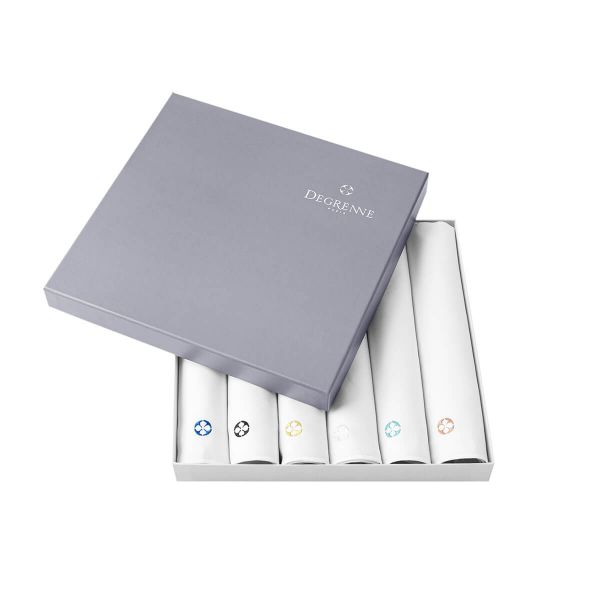 Набор салфеток  в подарочной упаковке 6 шт., белый,  50 x 40 cм., NUANCES, DEGRENNE, 243517,